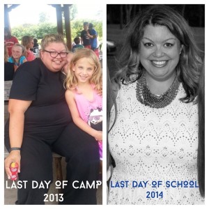 Last day of camp to last day of school: down 84 pounds
